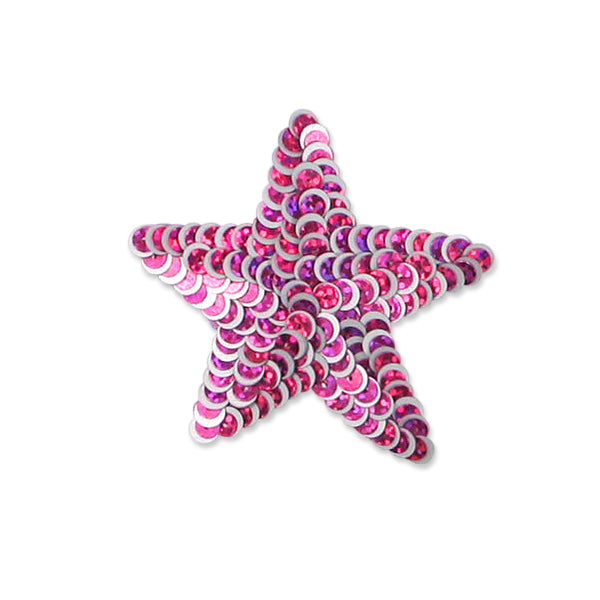 Star Starlight Sequin Applique/Patch Fuchsia Sequin & Beaded Appliques