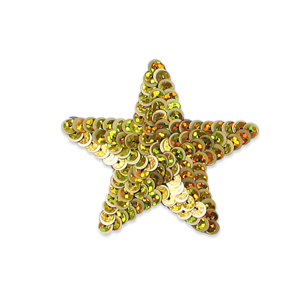 Star Starlight Sequin Applique/Patch Gold Sequin & Beaded Appliques