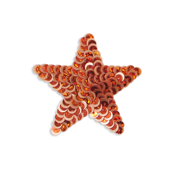 Star Starlight Sequin Applique/Patch Orange Sequin & Beaded Appliques