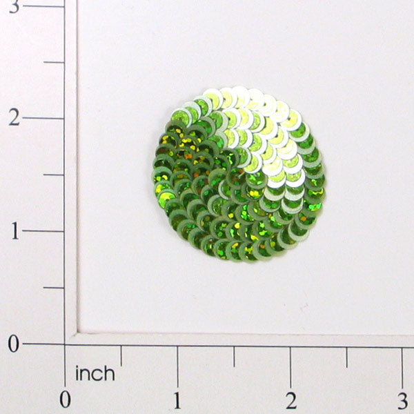 Circle Starlight Sequin Applique/Patch Lime Sequin & Beaded Appliques