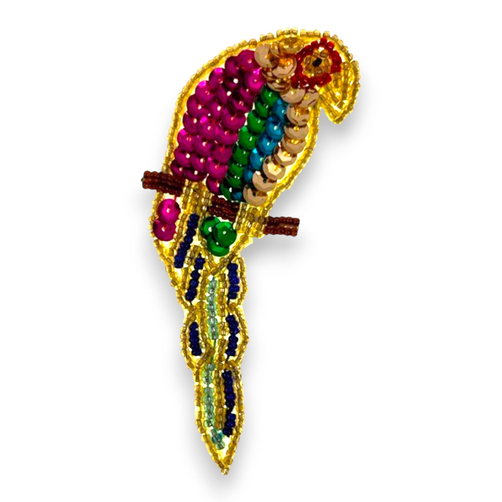 Parrot Sequin Applique/Patch - Multi Colors Sequin & Beaded Appliques