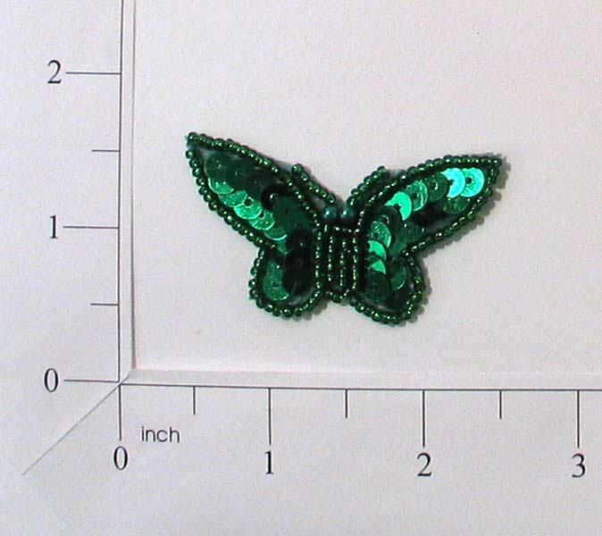 2" x 1 1/8" Butterfly Sequin Applique/Patch Sequin & Beaded Appliques