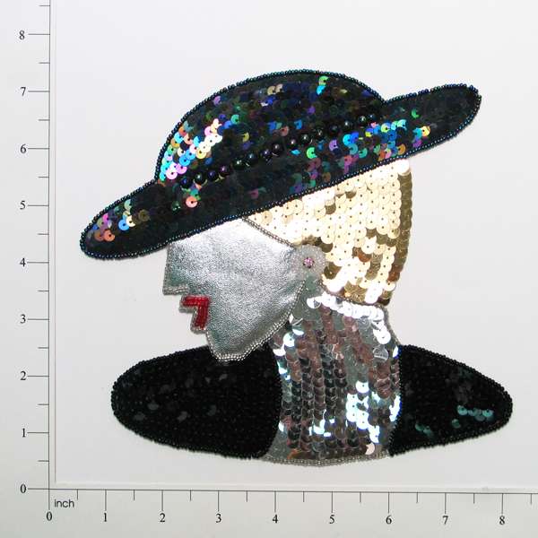 Vogue Lady Sequin Applique/Patch - Multi Colors Sequin & Beaded Appliques