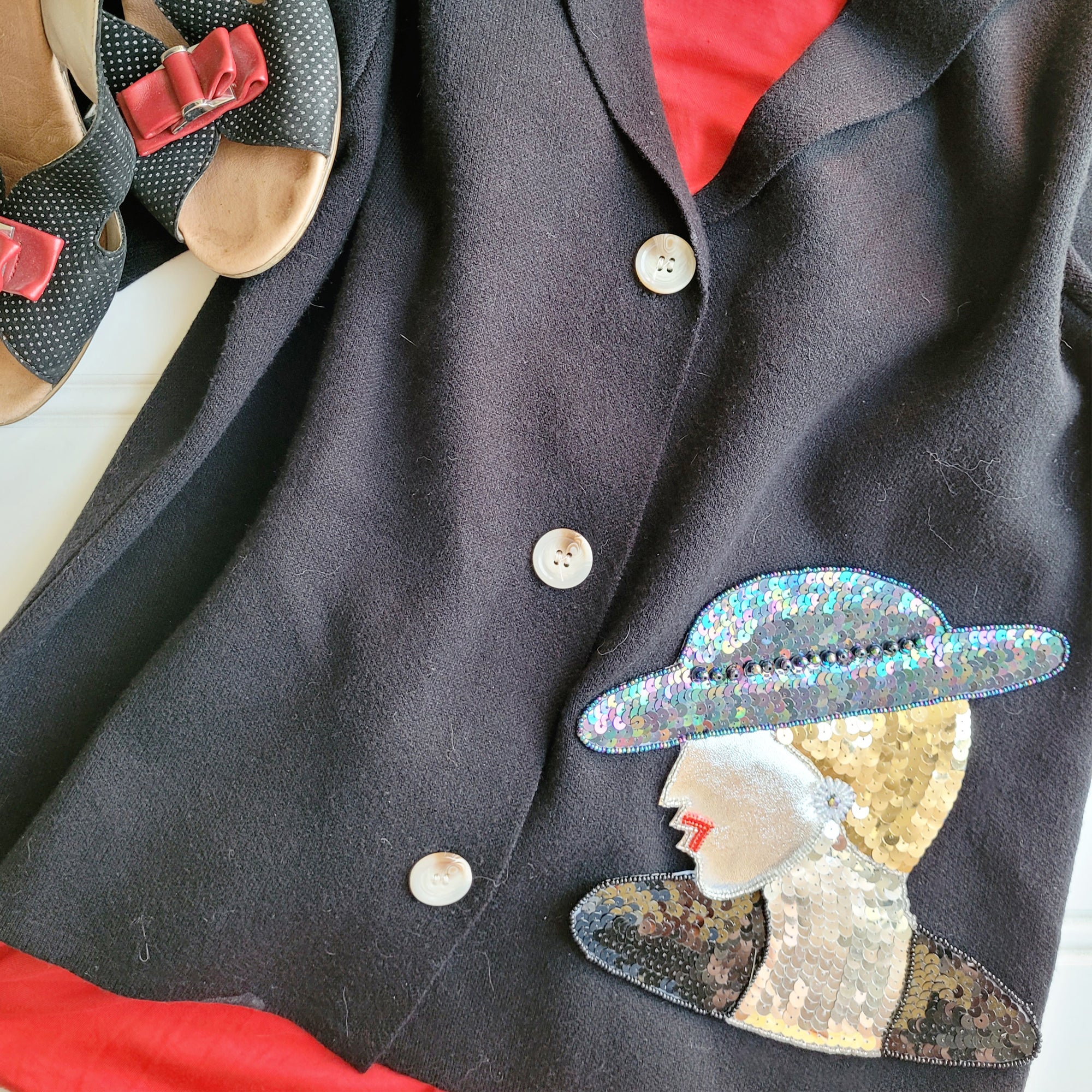 Vogue Lady Sequin Applique/Patch - Multi Colors Sequin & Beaded Appliques