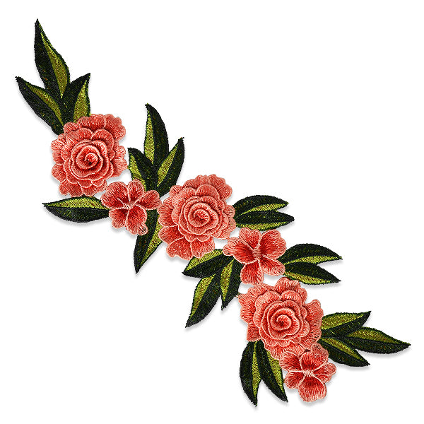 Amina Layered Embroidered Flower Patch Applique/Patch Coral Appliques