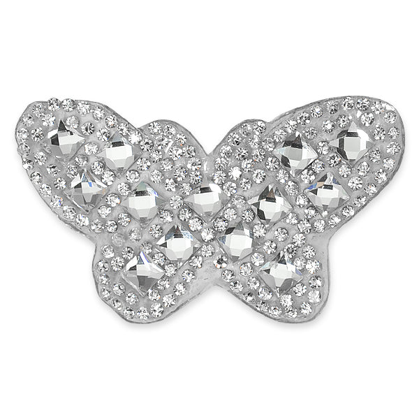 Butterfly Iron-on Rhinestone Applique/Patch - Crystal Appliques