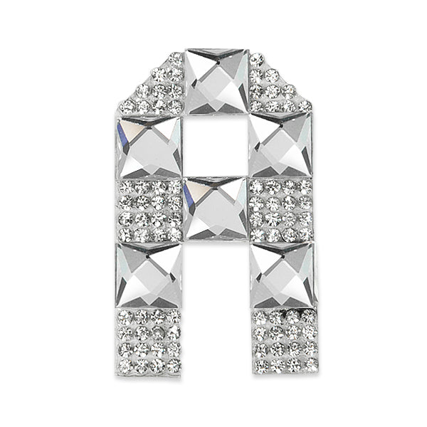 Letter A Iron-on Rhinestone Applique/Patch - Crystal Appliques