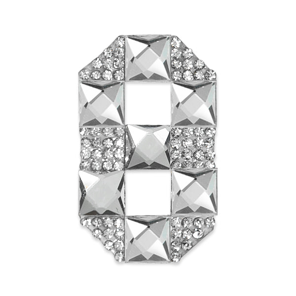Number 8 Iron On Rhinestone Applique/Patch - Crystal Appliques