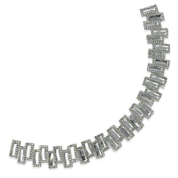 Sarah Medium Collar Iron-on Rhinestone Applique/Patch Appliques