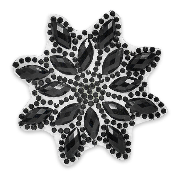 Mirna Jewel colored snowflake iron- on Applique/Patch Rhinestone & Gem Appliques