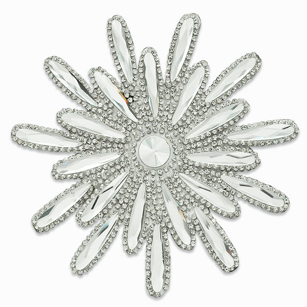 Big Crystal Flower Iron On Applique/Patch Appliques