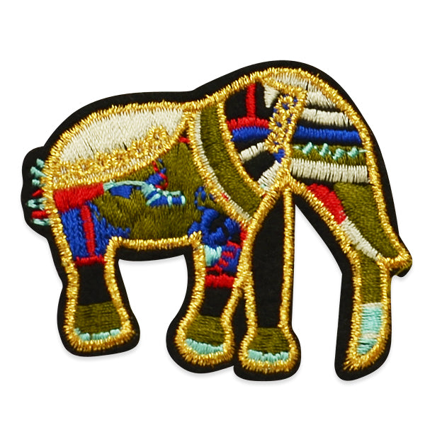 Lana Elephant Iron On Embroidered Applique/Patch Patch - Multi Colors Appliques