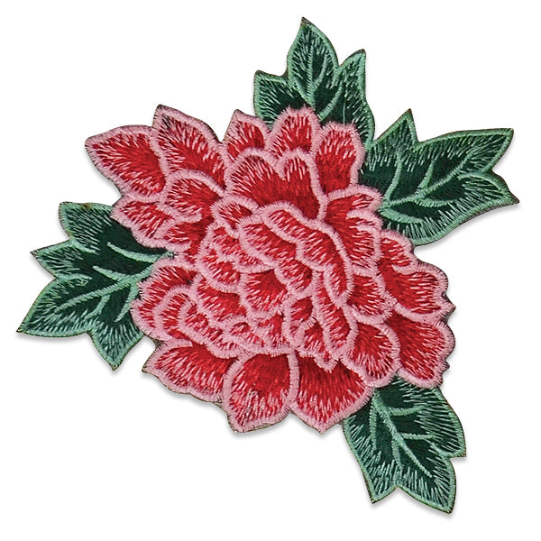 Chante Iron On Embroidered Flower Applique/Patch Patch Pink Appliques