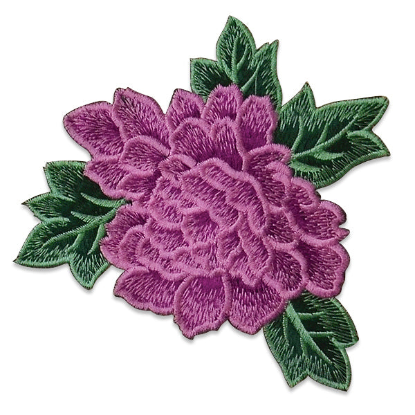Chante Iron On Embroidered Flower Applique/Patch Patch Purple Appliques
