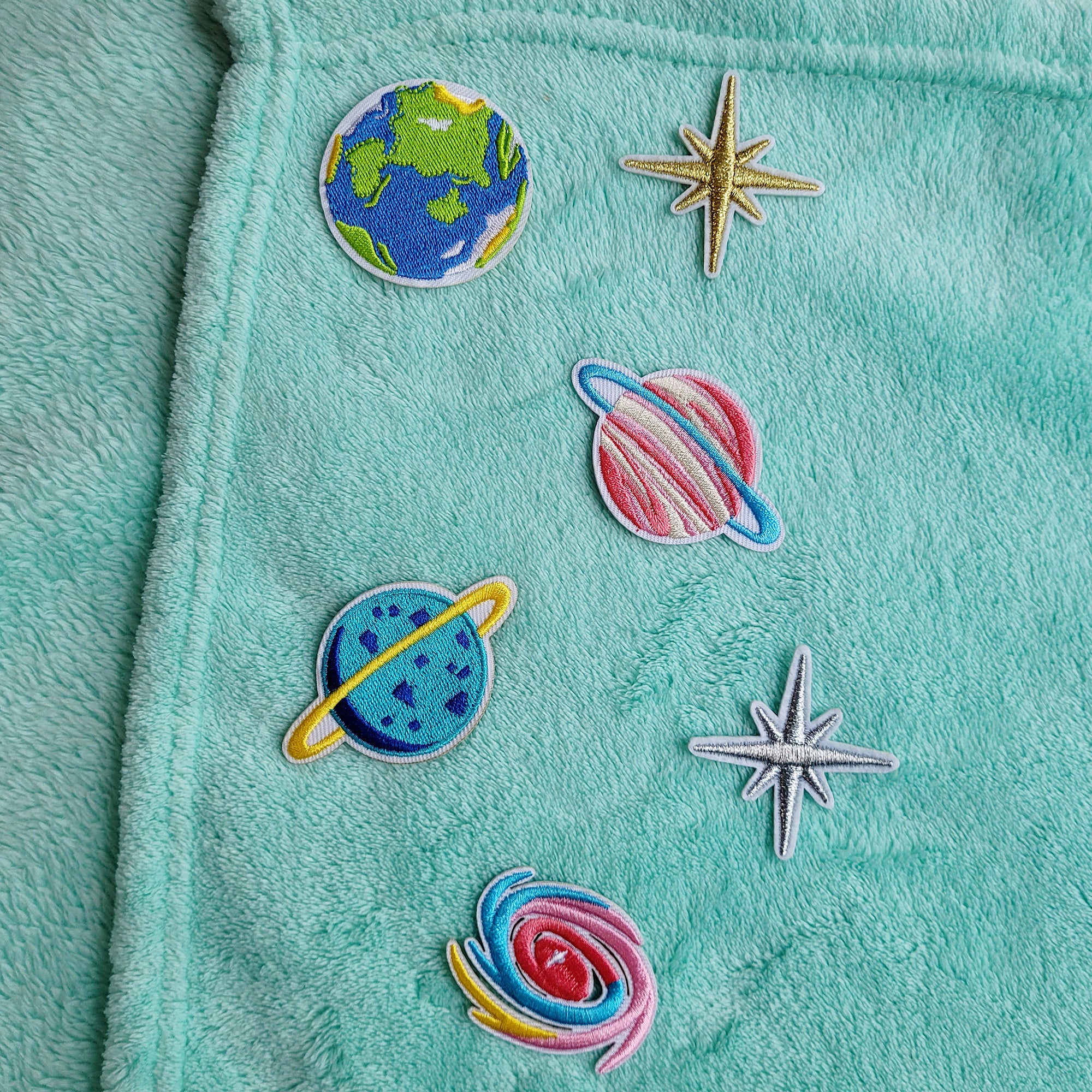 15 PC Cosmos Iron On Embroidered Applique/Patch Collection - Multi Colors Appliques