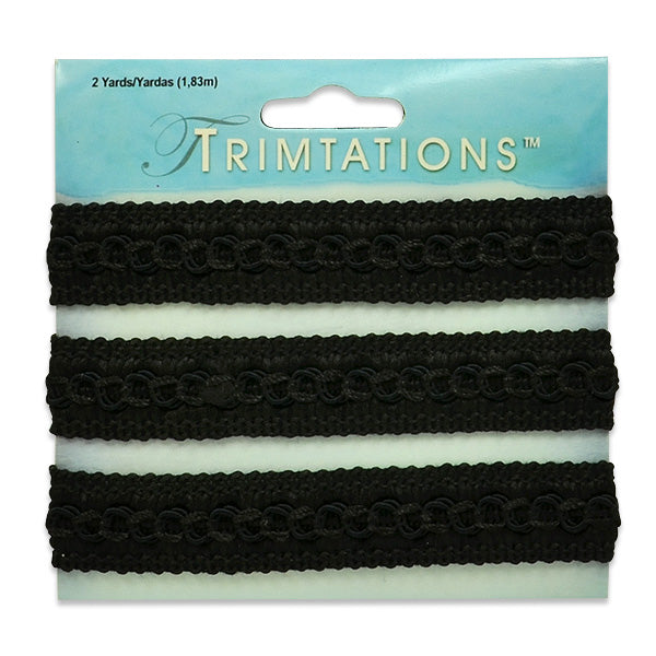 Sheena Woven Circle Braid Trim Pack of 2 Yards Trims & Fringes