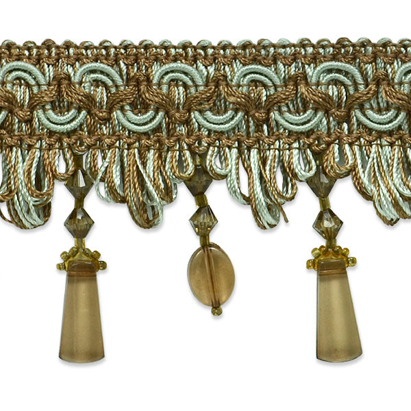 Rectangular and Oval Bead FringeTrim Pack of 1 Yard Default Title Trims & Fringes