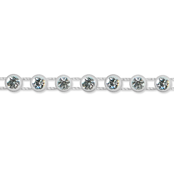 18" x 1/4" Encased Rhinestone Trim Pack of 18" - SMT6083 - White Trims & Fringes