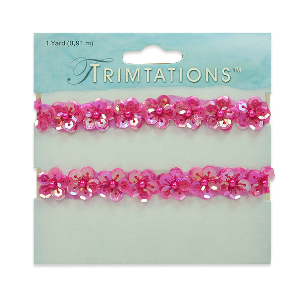36" x 1/2" Sequin Daisy Trim Pack of 1 Yard Trims & Fringes