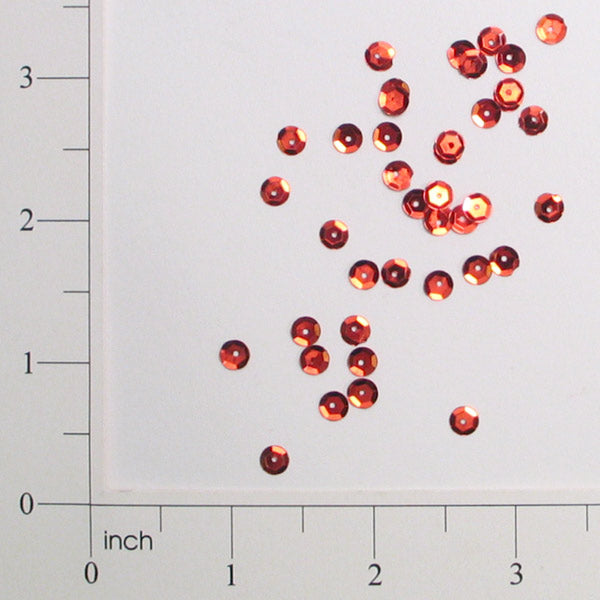 1oz Metallic Cup Loose Sequin - Red - 5mm Scrapbooking