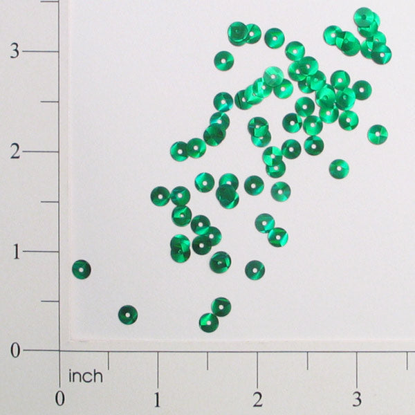 Hologram Loose Flat Sequins - Green - 5mm - 1oz Green Trims & Fringes
