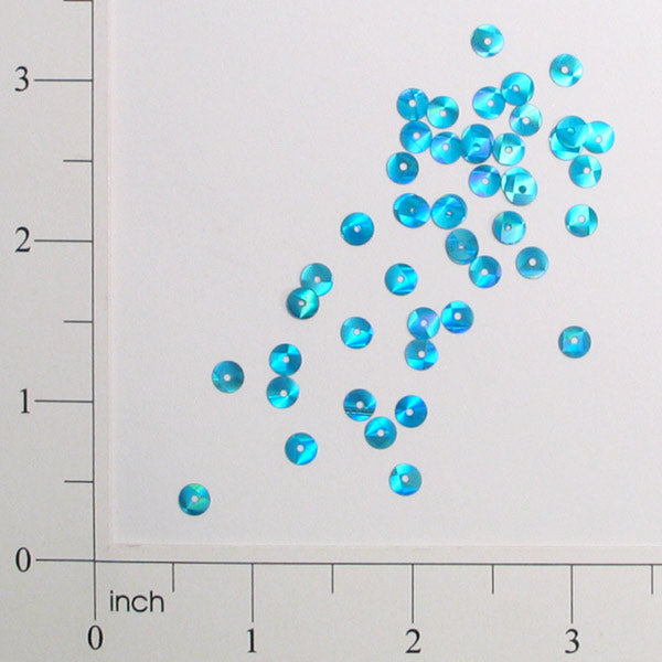 Hologram Loose Flat Sequins - Green - 5mm - 1oz Aqua Blue Trims & Fringes