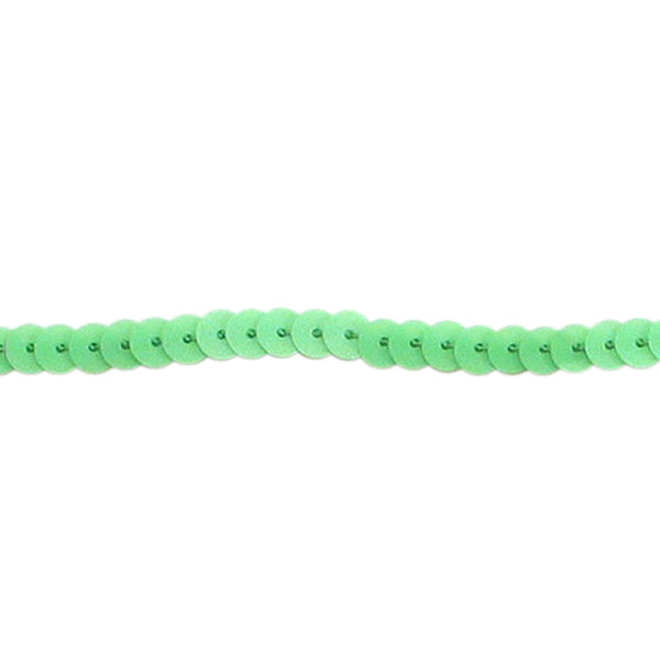 Slung Flat Sequin Trim - Tropic Green - 6mm - 72 Yard Spool Green Trims & Fringes