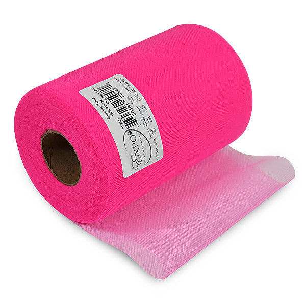 Premium Matte Tulle Spool of 6-inch X 100 Yards Fuchsia 6" Tulle