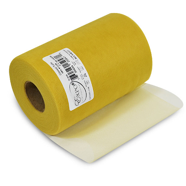 Premium Matte Tulle Spool of 6-inch X 100 Yards Gold 6" Tulle
