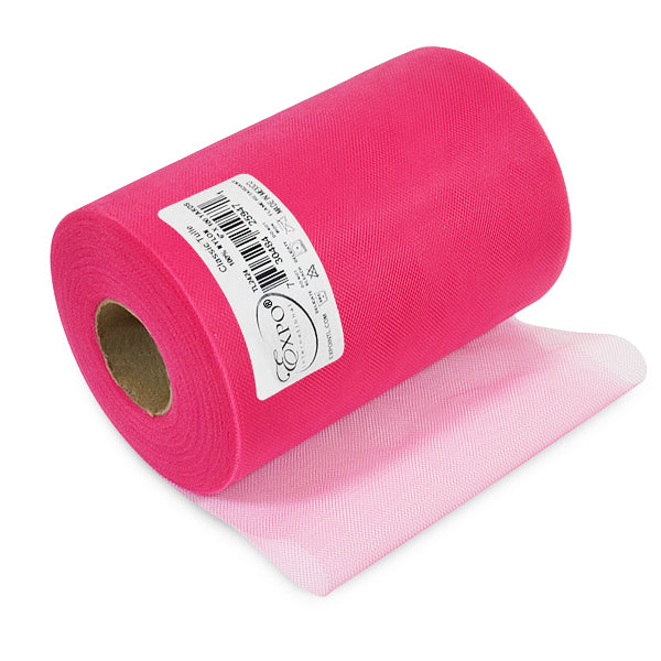 Premium Matte Tulle Spool of 6-inch X 100 Yards Pink 6" Tulle