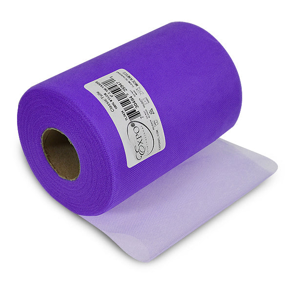 Premium Matte Tulle Spool of 6-inch X 100 Yards Purple 6" Tulle