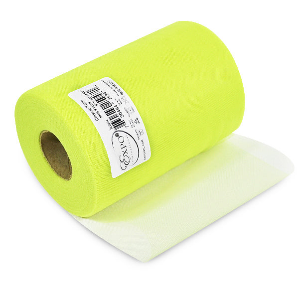 Premium Matte Tulle Spool of 6-inch X 100 Yards Yellow 6" Tulle