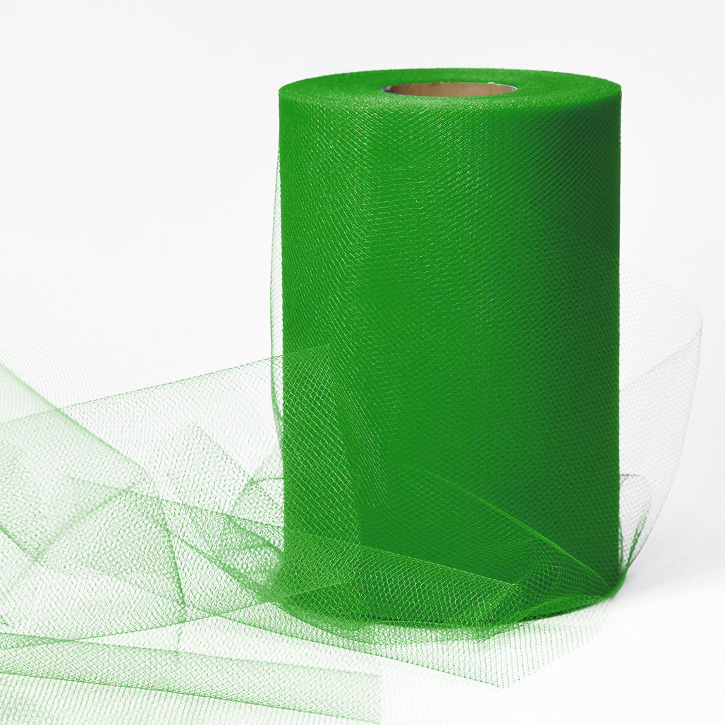 Decorative Matte Tulle Spool of 6 inch X 100 yards Green 6" Tulle
