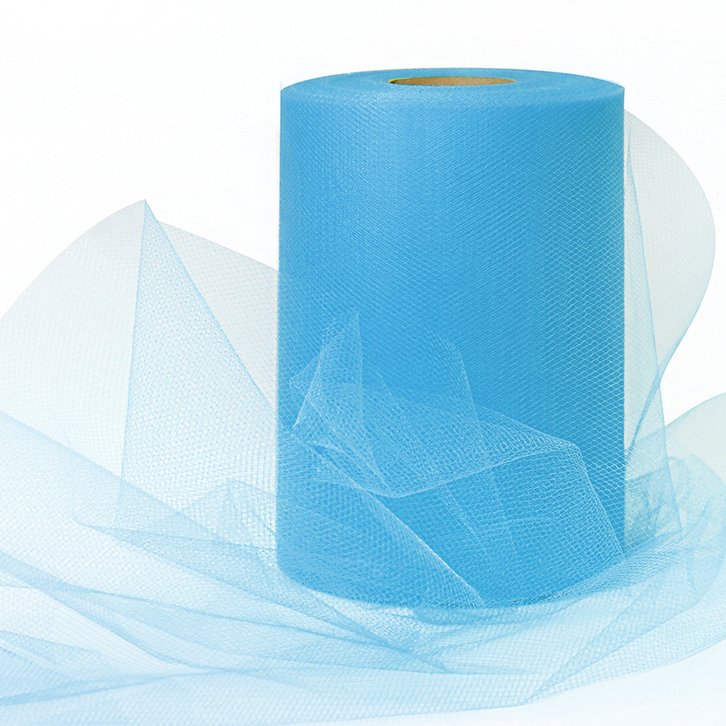Decorative Matte Tulle Spool of 6 inch X 100 yards Turquoise 6" Tulle