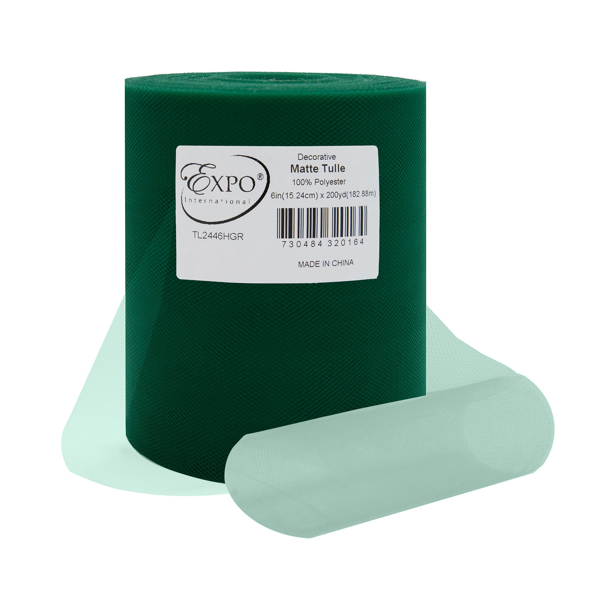 Decorative Matte Tulle Spool of 6 Inch X 200 yards Hunter Green 6" Tulle