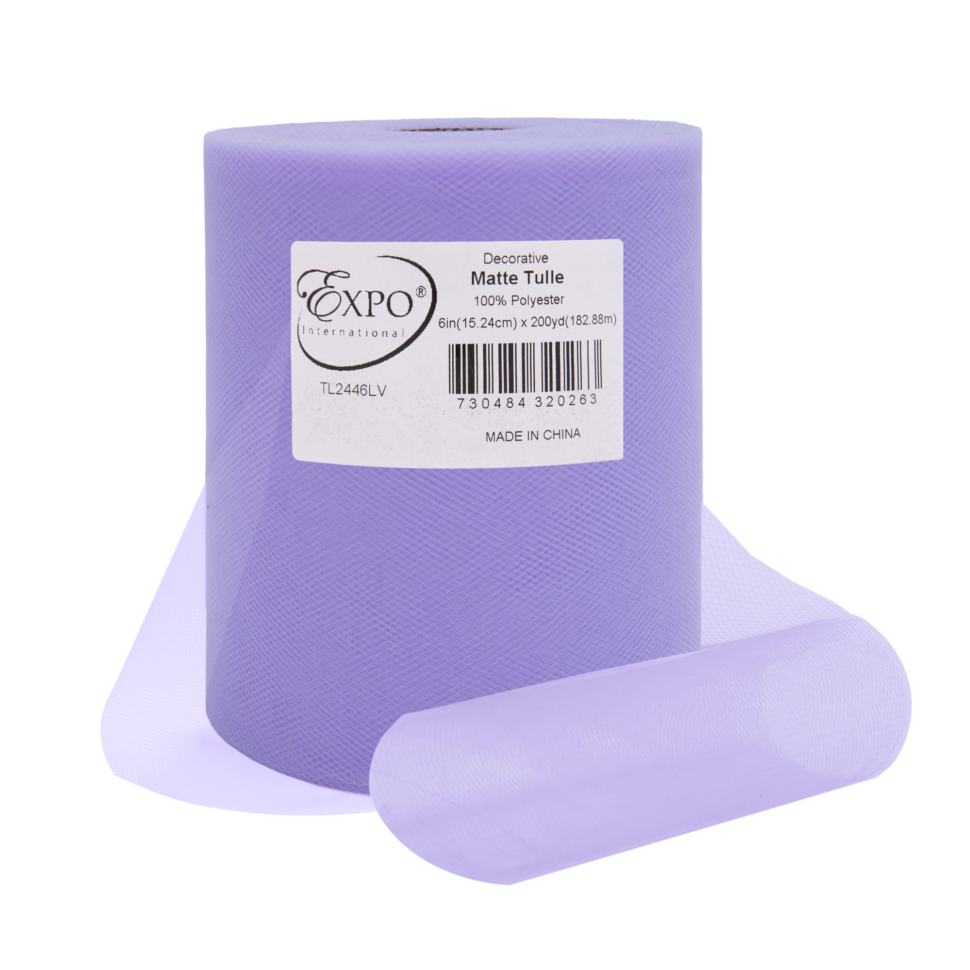 Decorative Matte Tulle Spool of 6 Inch X 200 yards Lavender 6" Tulle