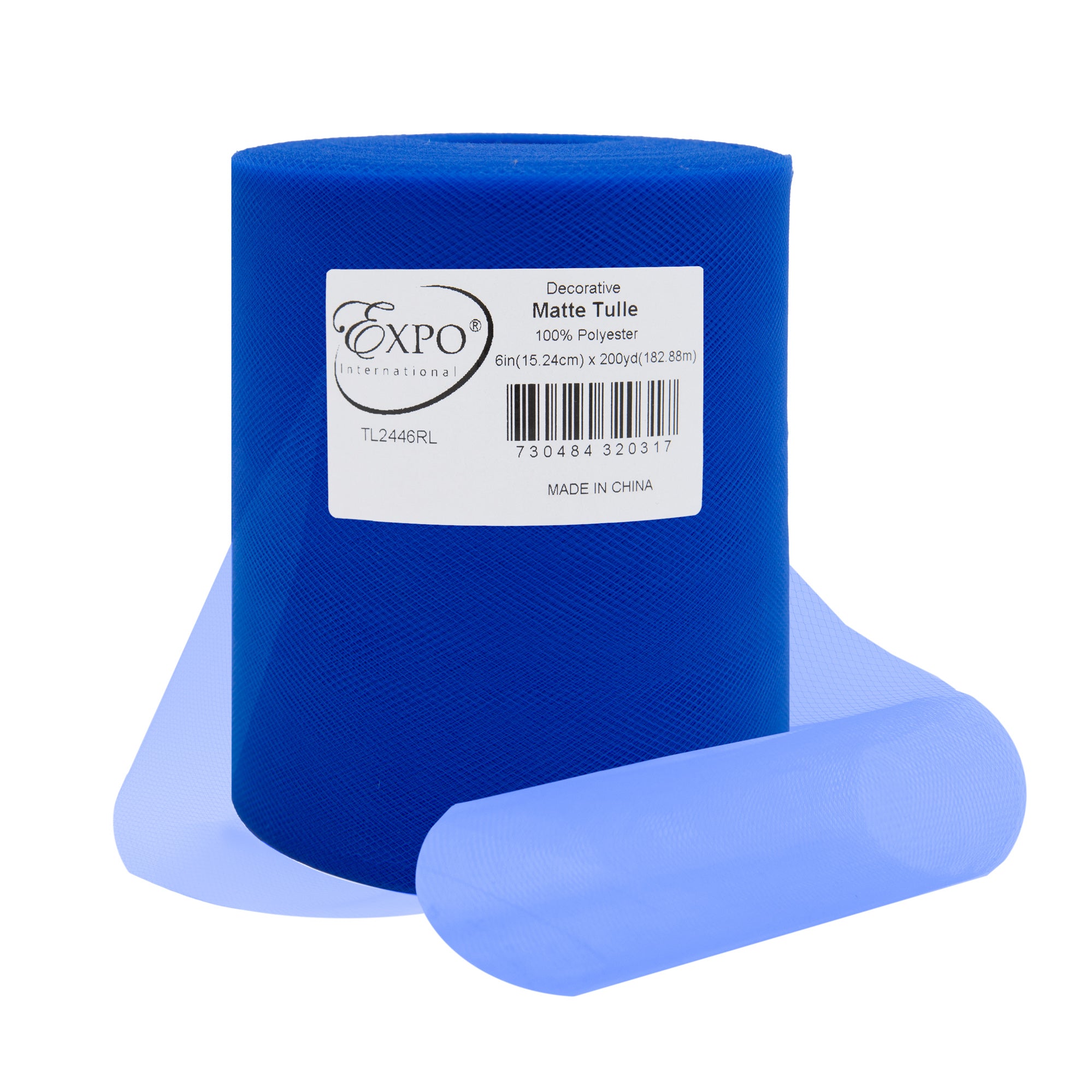 Decorative Matte Tulle Spool of 6 Inch X 200 yards Royal Blue 6" Tulle