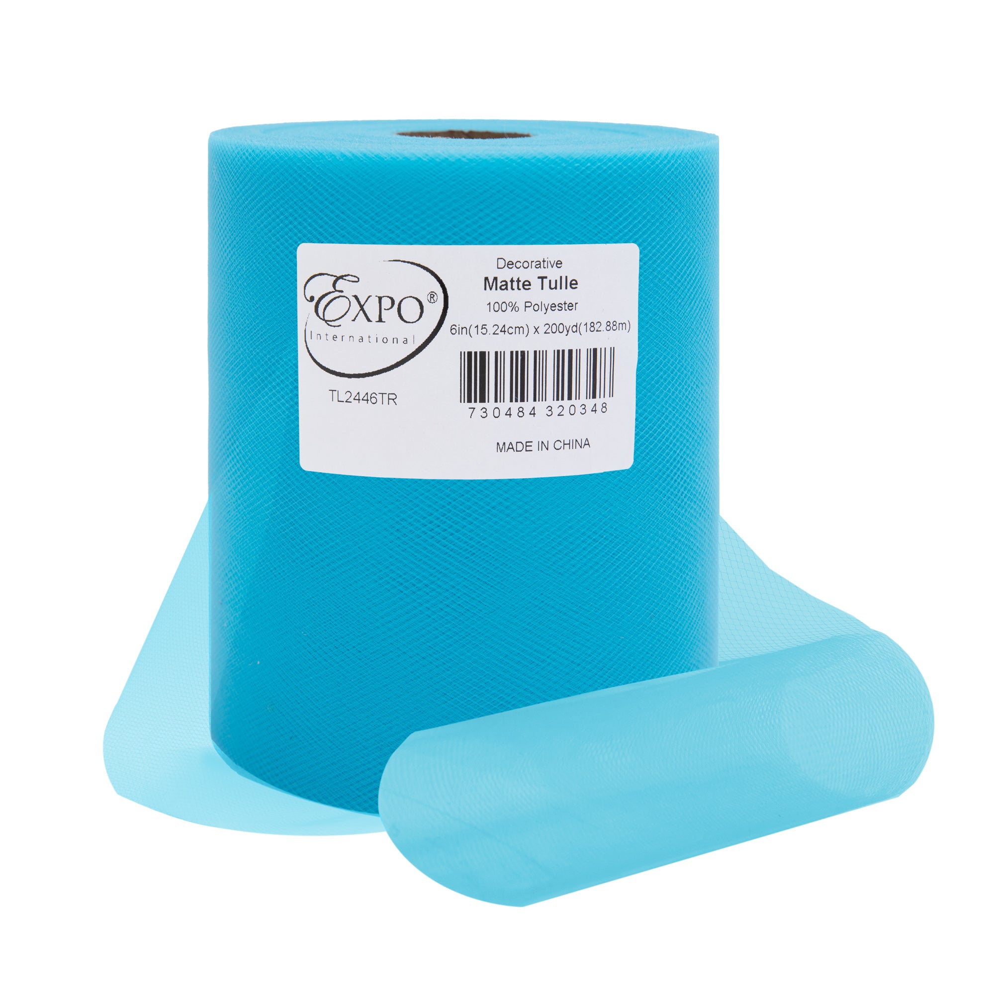 Decorative Matte Tulle Spool of 6 Inch X 200 yards Turquoise 6" Tulle