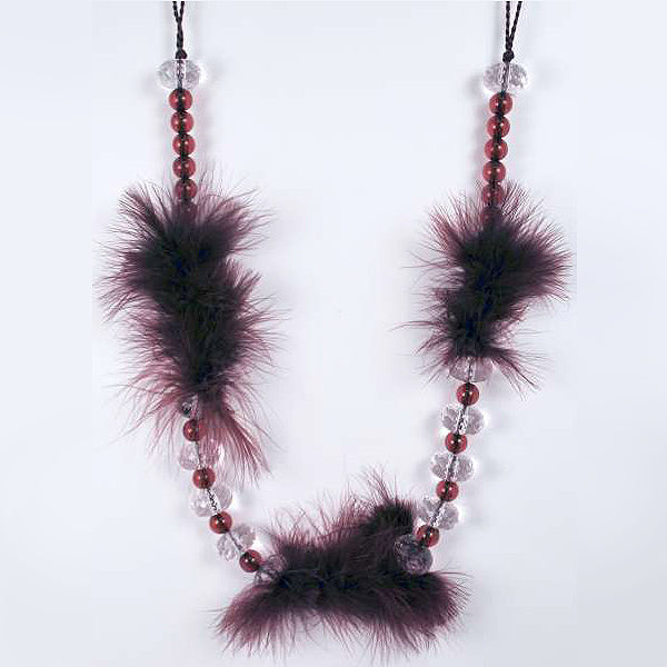 Charisse Feather/Bead Tieback Chocolate Tassels and Tiebacks