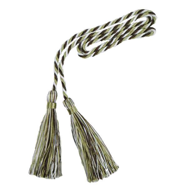 Mira 3 1/2" Tassel Chair Tie- 35" Brown Sage Ivory Tassels and Tiebacks