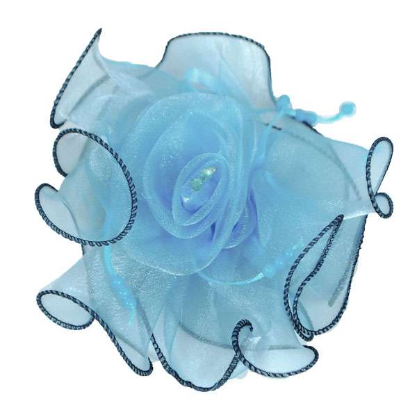 Taylor Organza Floral Tieback - Blue Tiebacks