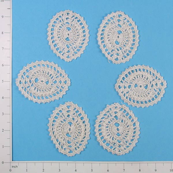 Gwendolyn Crochet Accents Pk/6 - Ivory Appliques