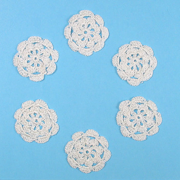 Lucille Craft Accents - Pack of 6 pieces - Ivory Appliques