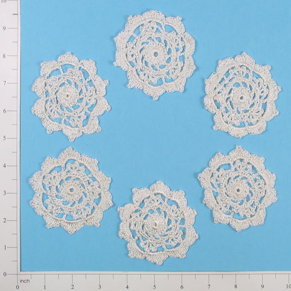 Susan Crochet Accents - Pack of 6 pieces - Ivory Appliques