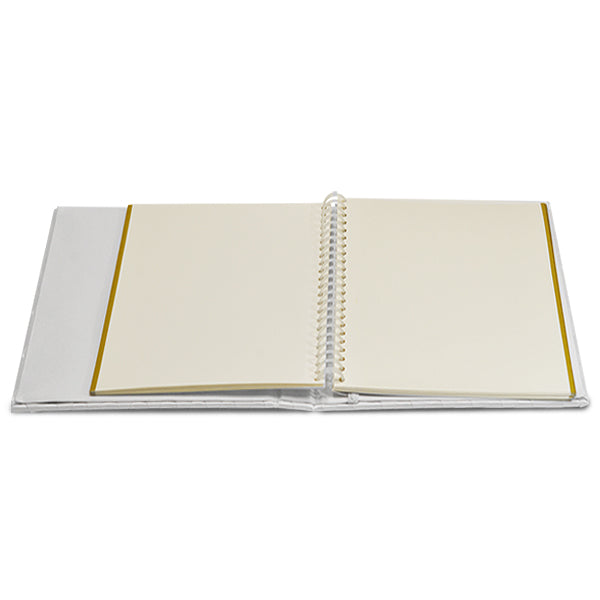 Brenna Woven Ribbon Bridal/Wedding Photo Album - White Bridal