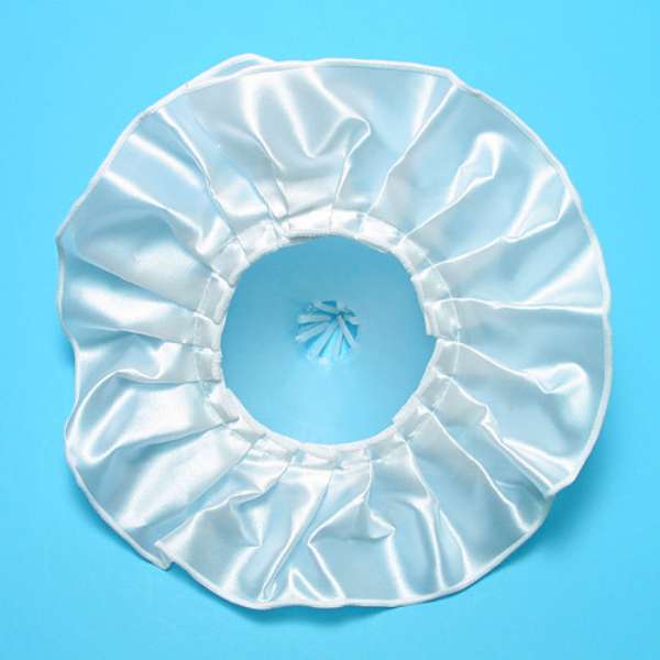 Satin Bouquet Bridal Collar - White 9" x 3" Bridal
