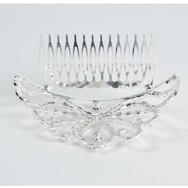 4 5/8" x 2 1/2" Rhinestone Mini Tiara Bridal