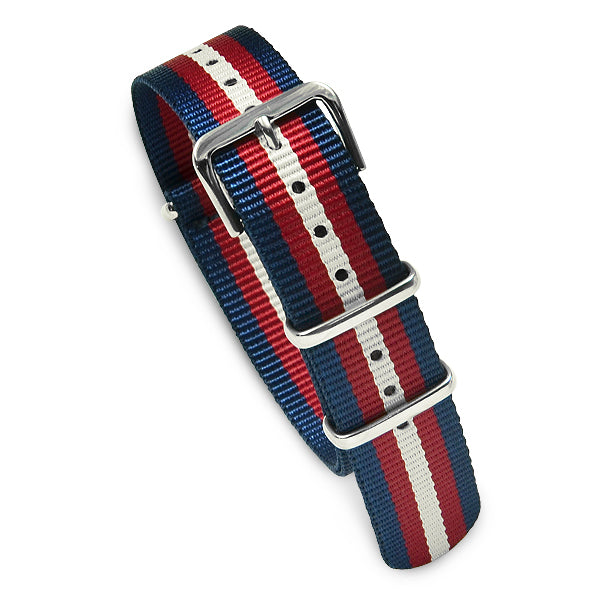 Military MoD Nylon Watch Strap (Navy/Red/White) Accessories