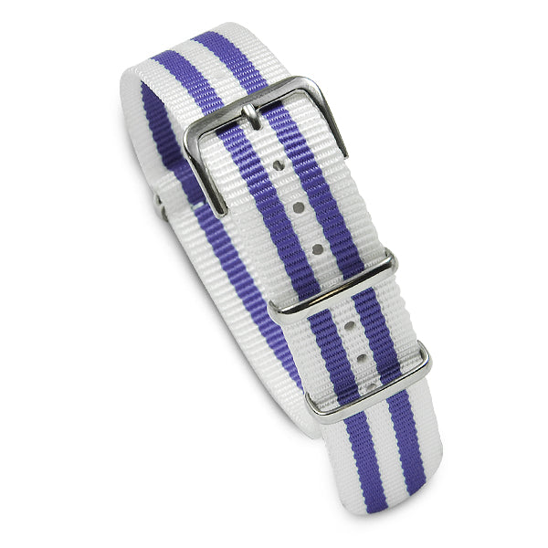 Military MoD Nylon Watch Strap (White/Purple) Accessories