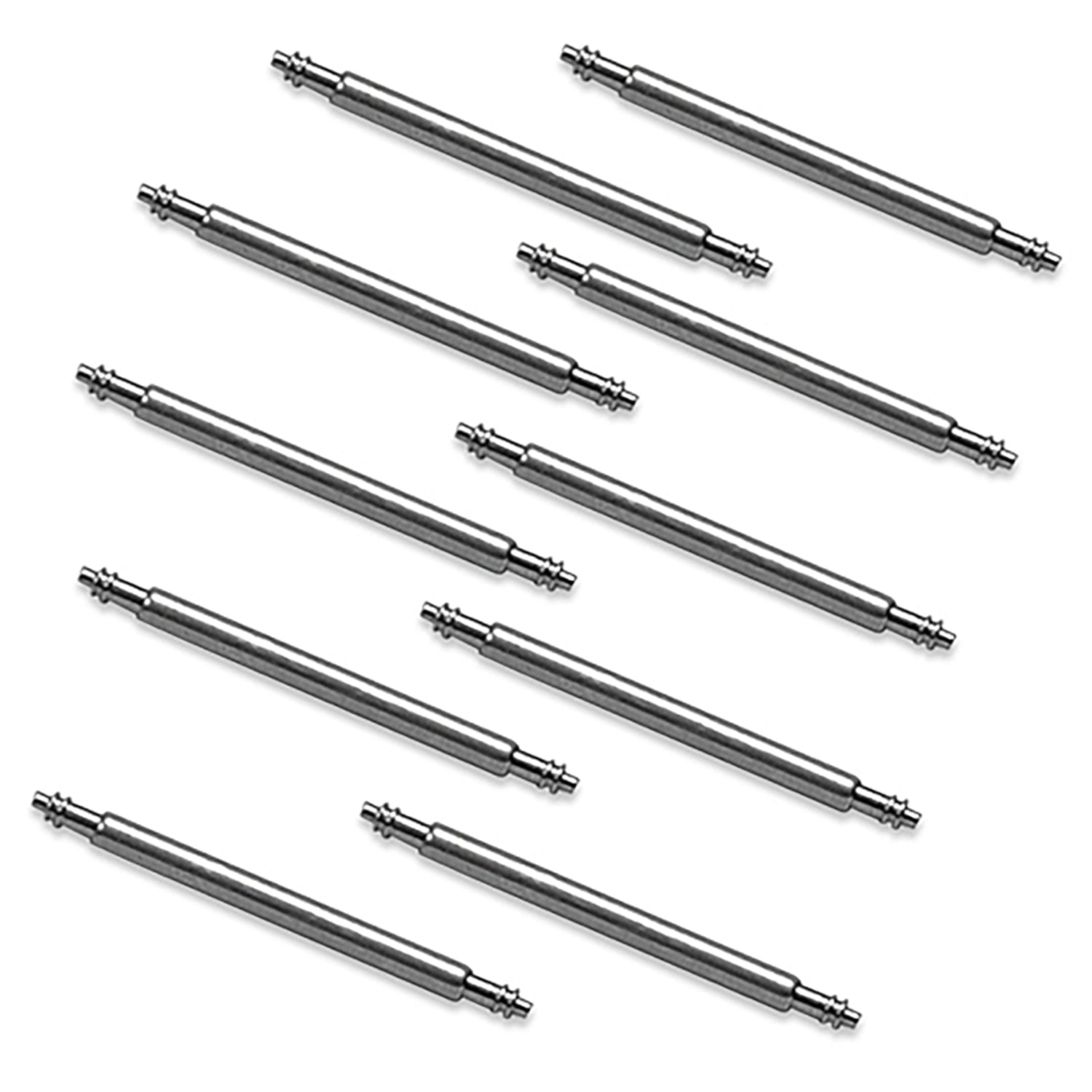 21.1mm Stainless Steel Watch Spring Bars (Pack of 10) - Silver Accessories